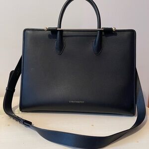 Strathberry black leather handbag
